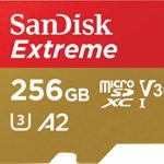 SanDisk 256GB Extreme microSDXC UHS-I Memory Card with Adapter – C10, U3, V30, 4K, A2, Micro SD – SDSQXA1-256G-GN6MA