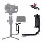 DF DIGITALFOTO Universal L Bracket Handle Gimbal Accessories,Mounting Monitor/Microphone with Bean Grip Compatible with DJI Ronin S,Zhiyun Crane V2/M/2,Moza Air 2,Feiyutech AK2000/4000 and More Gimbal