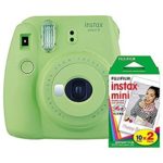 Fujifilm Instax Mini 9 (Lime Green) Instant Camera with Mini Film Twin Pack