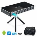 VANKYO Passport M50 DLP Smart Mini Portable Projector, 100 ANSI Lumens w/Andriod 7.1 OS Pre-Installed, WiFi, HDMI, USB Micro SD Ports Free Mini Wireless Keyboard Tripod