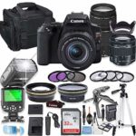 Canon EOS Rebel SL3 DSLR Camera Bundle with Canon EF-S 18-55mm STM Lens & EF 75-300mm III Lens + 32GB Sandisk Memory + Camera Case + TTL Flash + Accessory Bundle