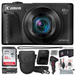 Canon PowerShot SX740 HS Digital Camera (Black) with 32GB Card & Point and Shoot Case Photo Savings Basic Bundle