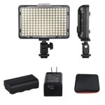 Digital SLR Camera Lighting Kit – Bemaxy 176 Ultra Thin Dimmable Digital Camera Photo/Studio Video LED Light Camcorder Lamp Panel with Color Filters for Nikon, Canon, Panasonic( WITH BATTERY)