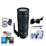 Nikon 200-500mm f/5.6E ED AF-S VR Zoom NIKKOR Lens – U.S.A. Warranty – Bundle with 95mm Filter Kit, Flex Lens Shade, Cleaning Kit, Cap Leash, Software Package