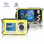 Underwater Camera Waterproof Camera Full HD 1080P Waterproof Digital Camera 24.0MP Underwater Digital Camera Dual Screen Point and Shoot Digital Camera