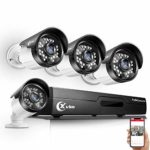 XVIM 720P 4CH Home Security Camera System Outdoor,1080P HDMI CCTV DVR Recorder with 4Pcs 720P Night Vision Indoor Outdoor Weatherproof Bullet Surveillance 1.0MP Cameras(No Hard Drive)
