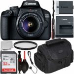 Canon EOS 4000D DSLR Camera with 18-55mm III Lens & Starter Accessory Bundle – Includes: SanDisk Ultra 32GB SDHC Memory Card + Camera Carrying Case + Ultraviolet Filter + Lens Cap Keeper + More
