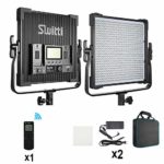 Bi-Color LED Video Light 45W, Switti Studio Lights with Digital Display CRI96+, LED Photography Video Lighting Kit 3000K-8000K for Studio YouTube Product Photography Video Shoot(2 Packs, RC Included)