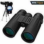 Usogood 12X50 Binoculars for Adults with Tripod, Waterproof Compact Binoculars for Bird Watching, Hiking, Traveling, Hunting and Sports Events, Smart Phone Adaptor for Photography