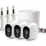 Arlo VMS3330W Security Camera System – 3 Wire-Free HD Security Camera Bundle with 3 Additional Wall Mounts and 3 Outdoor Mounts Plus 3 Free Months of Cloud Service