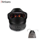 7artisans 7.5mm F2.8 APS-C Wide Angle Fisheye Fixed Lens for Compact Mirrorless Cameras Panasonic Micro 4/3 MFT Mount G1 G2 G3 G5 G6 G7 GF1 GF2 GX1 GX7 GM1 GM5 GH1 GH4 GH5-Black