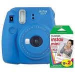 Fujifilm Instax Mini 9 (Cobalt Blue) Instant Camera with Mini Film Twin Pack