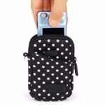USA GEAR Compact Point and Shoot Small Camera Case Bag – Compatible with Canon PowerShot ELPH 190, G9X Mark II, Nikon Coolpix A300, Sony Cybershot DSC-W830, DSC-RX100, DSC-WX220 and More – Polka Dot