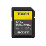 Sony Tough High Performance 128GB SDXC UHS-II Class 10 U3 Flash Memory Card with Blazing Fast Read Speed up to 300MB/s (SF-G128T/T1)