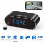 Hidden Spy Camera,1080P WiFi Mini Camera Clock Wireless Security Cameras Video Recorder for Home Covert Monitor Remote View Nanny Cam 140°Angle Night Vision Motion Detection