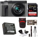 Panasonic DC-ZS70K Lumix 20.3MP, 4K Touch Enabled 3″ LCD, 180 Degree Flip-Front Display, 30x Lens 64GB Bundle