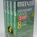 Maxell Standard Grade T 160 Blank Vhs Recording Tapes