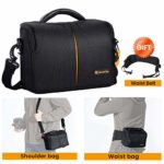 TARION Camera Case DSLR Gadget Shoulder Waist Camera Bag Compact with Waterproof Raincover for Cameras Lens Flash