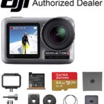 DJI OSMO Action with 64 GB Memory Card – Dual Touch Display Waterproof Digital Action Camera with 4K HD Video 12MP Photos Live Streaming Stabilization