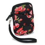 USA GEAR Compact Digital Camera Case Sleeve – Compatible with Nikon COOLPIX S33, AW130, A10, S3700, L32 and More Point and Shoots – Padded Neoprene, Extra Accessory Storage and Belt Loop – Floral