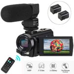 Video Camera Camcorder,Actinow Digital Camera Recorder with Microphone 1080P 30FPS 24MP 3″ LCD 270 Degrees Rotatable Screen 16X Digital Zoom YouTube Vlogging Camera with Remote Control,2 Batteries