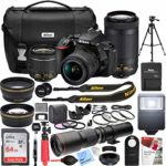 Nikon D5600 24.2 MP DSLR Camera with AF-P DX 18-55mm f/3.5-5.6G VR and 70-300mm f/4.5-6.3G ED Dual Zoom Lens Kit + 500mm Preset f/8 Telephoto Lens + 0.43x Wide Angle, 2.2X Pro Bundle