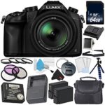 Panasonic Lumix DMC-FZ1000 Digital Camera 4K Point and Shoot Camera, 16X Leica DC Vario-Elmarit Zoom Lens Gold Level Bundle