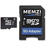 MEMZI PRO 32GB Class 10 90MB/s Micro SDHC Memory Card with SD Adapter for Cobra in Car Dash Cameras
