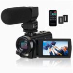 Video Camera Camcorder Digital YouTube Vlogging Camera Recorder FHD 1080P 24.0MP 3.0 Inch 270 Degree Rotation Screen 16X Digital Zoom Camcorder with Microphone,Remote Control and 2 Batteries
