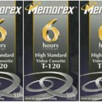 Memorex High Standard T-120 6-hour Video Cassette VHS HS – 3 Pack