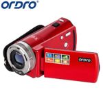Camera Camcorder, ORDRO Portable 720P Video Camera Recorder for YouTube or Vlog 16MP Digital Camera DV Video Camcorder with a 16GB SD Card and 2 Batteries (HDV-108 Red)