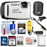 Fujifilm FinePix XP130 Shock & Waterproof Wi-Fi Digital Camera (White) with 32GB Card + Battery + Cases + Float Strap + Selfie Stick + Kit