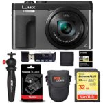 Panasonic Lumix ZS70 20.3 Megapixel, 4K Digital Camera, Touch Enabled 3-inch 180 Degree Flip-Front Display, 30X Leica DC Vario-Elmar Lens (Silver) with Camera Bundle