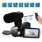 Video Camera Camcorder,Ultra HD 2.7K Vlogging Camera 30FPS 30MP 16X Digital Zoom 3.0 Inch Rotatable WiFi Camcorders with Microphone IR Night Vision&Time-Lapse