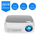 Portable Projector -12000 lumens WiFi 1080p Video Projector LCD LED Full HD Theater Projector, Ideal for Home Entertainment