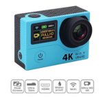 QLPP WiFi Action Waterproof Camera 4K Underwater Diving 98FT Camcorder with F2.0 170° 6G A HD Ultra Wide Fish Eye Len and Accessories for Kids Snorkeling Motorcycle