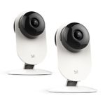 YI 2pcs Home Camera, 720p Wireless IP Security Surveillance System with Free Motion Alerts Cloud 6-Seconds Clips, Night Vision, Baby Monitor on iOS, Android App – Cloud Service Available