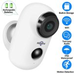 ?32GB SD Preinstalled? Battery Powered Outdoor Camera,Wireless Home Security Camera,Two-Way Audio,App Remote,IP65 Waterproof,Night Vision,Rechargeable Batteries,2.4GHz WiFi,9 Months Encrypted Records