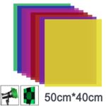 Neewer 8 Pieces Gel Color Filter with 8 Colors -16×20 inches Transparent Color Film Plastic Sheets, Correction Gel Light Filter for Photo Studio Strobe Flash, LED Video Light, DJ Light, etc.