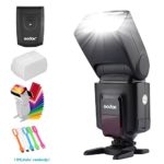 Godox TT520II Wireless 433MHz GN33 Camera Flash Speedlite Light & Built-in Receiver with RT Transmitter Compatible for Canon Nikon Sony Olympus Pentax Fuji DSLR Cameras & Diffuser & Filter & USB LED