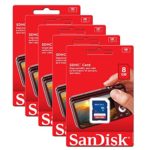 5 Pack Sandisk 8GB 8 GB SD SDHC Class 4 Flash Memory Card