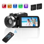 Video Camera Camcorder Comkes Digital vlogging Camera for YouTube Full HD 1080P 30FPS 30.0MP 18X Digital Zoom Camcorder with 2 Batteries and Remote Control