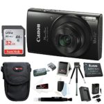 Canon PowerShot ELPH 190 is 20 MP Digital Camera (Black) w/ 32GB Accessory Bundle