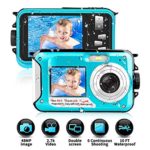 Waterproof Camera Underwater Camera 2.7K FULL HD 48MP 16X Digital Zoom Waterproof Digital Camera Self-timer Dual Screens Anti Shake Digital Cameras
