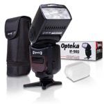 Opteka Pro i-TTL Auto-Focus Speedlight Flash with LCD Display for Nikon FX DX D850, D810, D750, D610, D500, D7500, D7200, D7100, D5600, D5500, D5300, D5200, D3500, D3400, D3300, D5, D4S, Df
