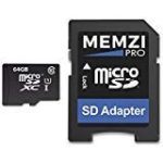MEMZI PRO 64GB Class 10 90MB/s Micro SDXC Memory Card with SD Adapter for ZTE Grand Series Cell Phones