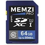 MEMZI PRO 64GB Class 10 80MB/s SDXC Memory Card for Olympus OM-D, PEN or DSLR Series Digital Cameras