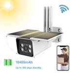 Outdoor Solar Battery Powered Wireless Security Camera,STUCAM 1080P Wirefree CCTV Video Surveillance Camera with 10400mah Battery,Night Vision,Motion Detection,IP67 Waterproof,2-Way Audio Wi-Fi IP Cam