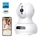 Wireless Camera, 1080P HD WiFi Pet Camera Baby Monitor, Pan/Tilt/Zoom IP Camera for Elder/Nanny Security Cam Night Vision Motion Detection 2-Way Audio Cloud Service Available Webcam White