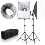 SH 2Set 20″X28″ Softbox Photography Lighting Kit 135W Continuous Lighting System Photo Studio Equipment Photo Model Portraits Shooting Box E27 Video Lighting Bulb